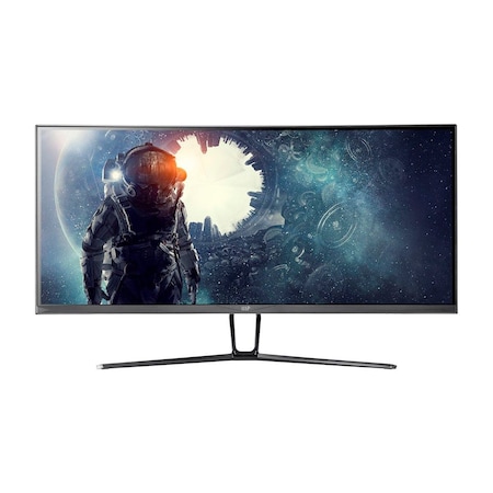 Monoprice 35in Zero-G Curved Ultra-Wide Gaming Monitor – 1800R_ 21:9_ 3440x1440p 38035